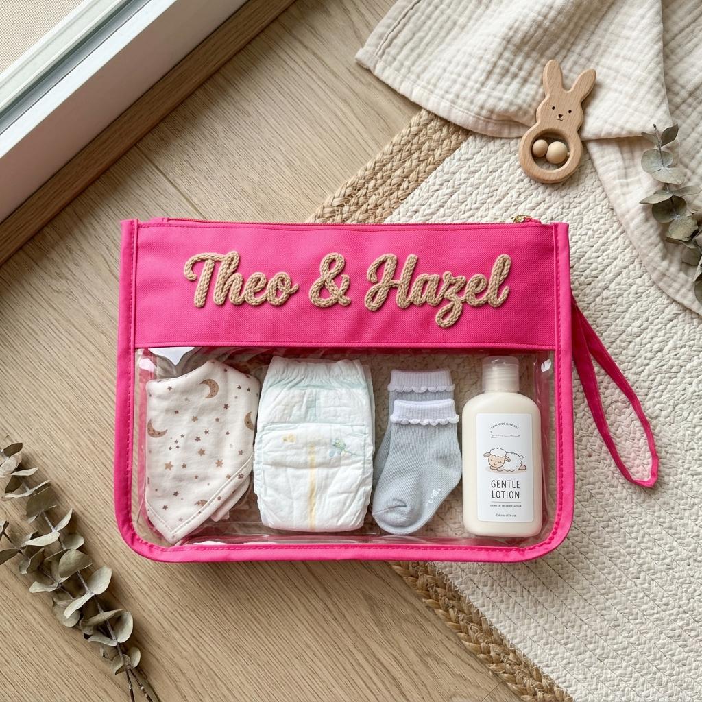 Personalized Baby Diaper Bag, Custom Baby Storage Bag