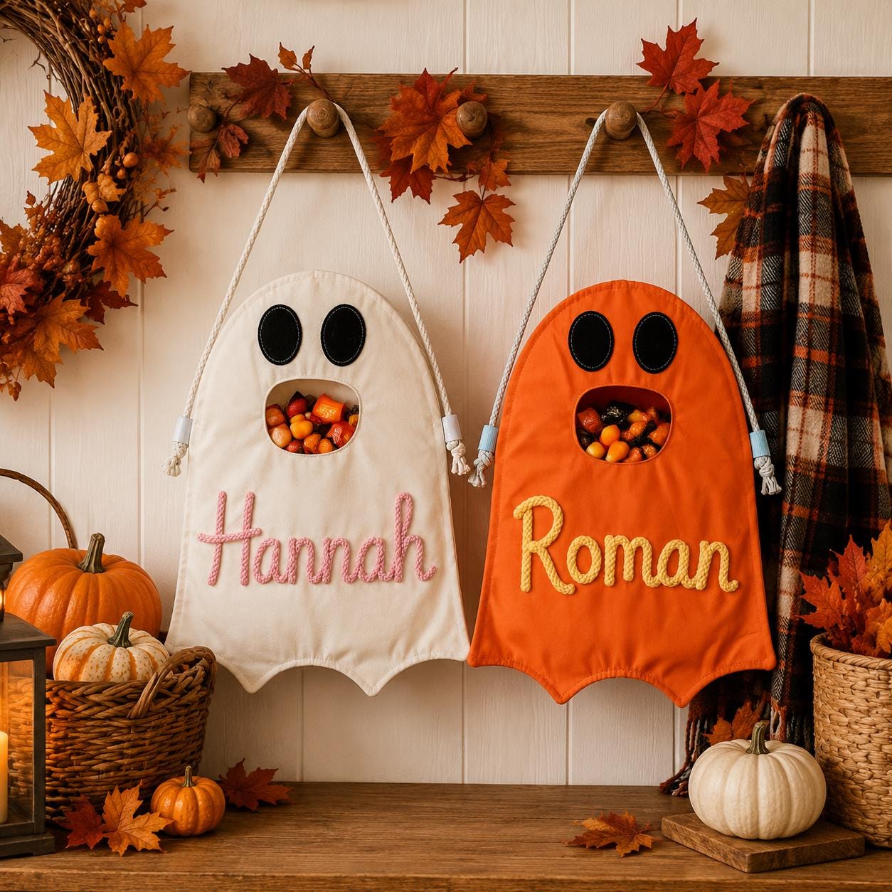 Personalized Ghost Halloween Candy Bag