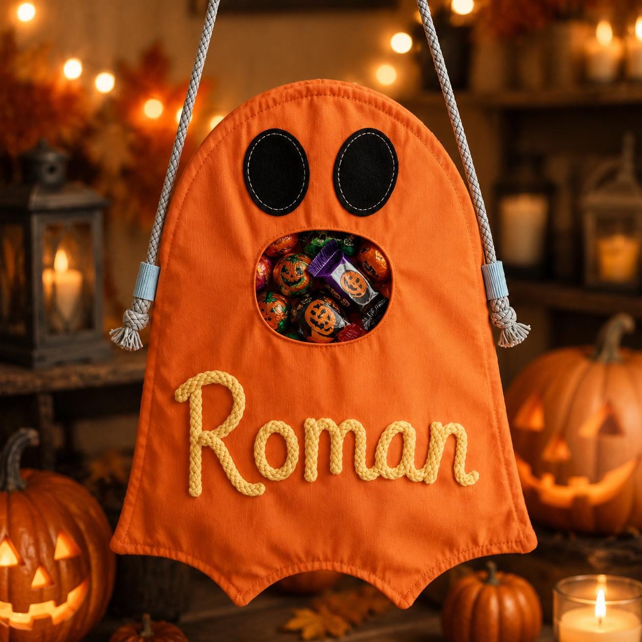 Personalized Ghost Halloween Candy Bag