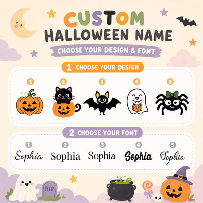 Personalized Seersucker Halloween Trick or Treat Basket, Kids Candy Bucket