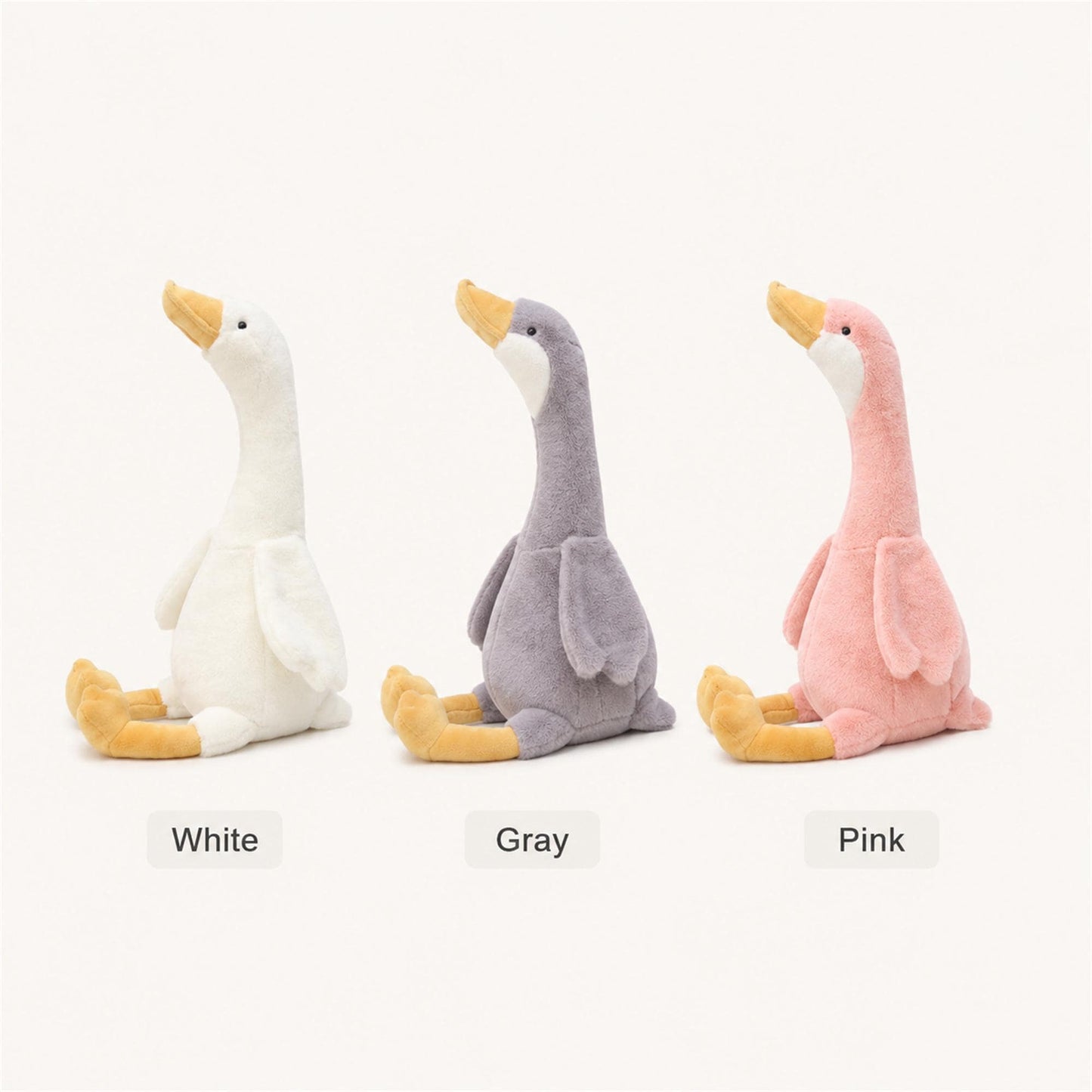 Personalized Baby Goose Plush, Custom Embroidered Stuffed Toy